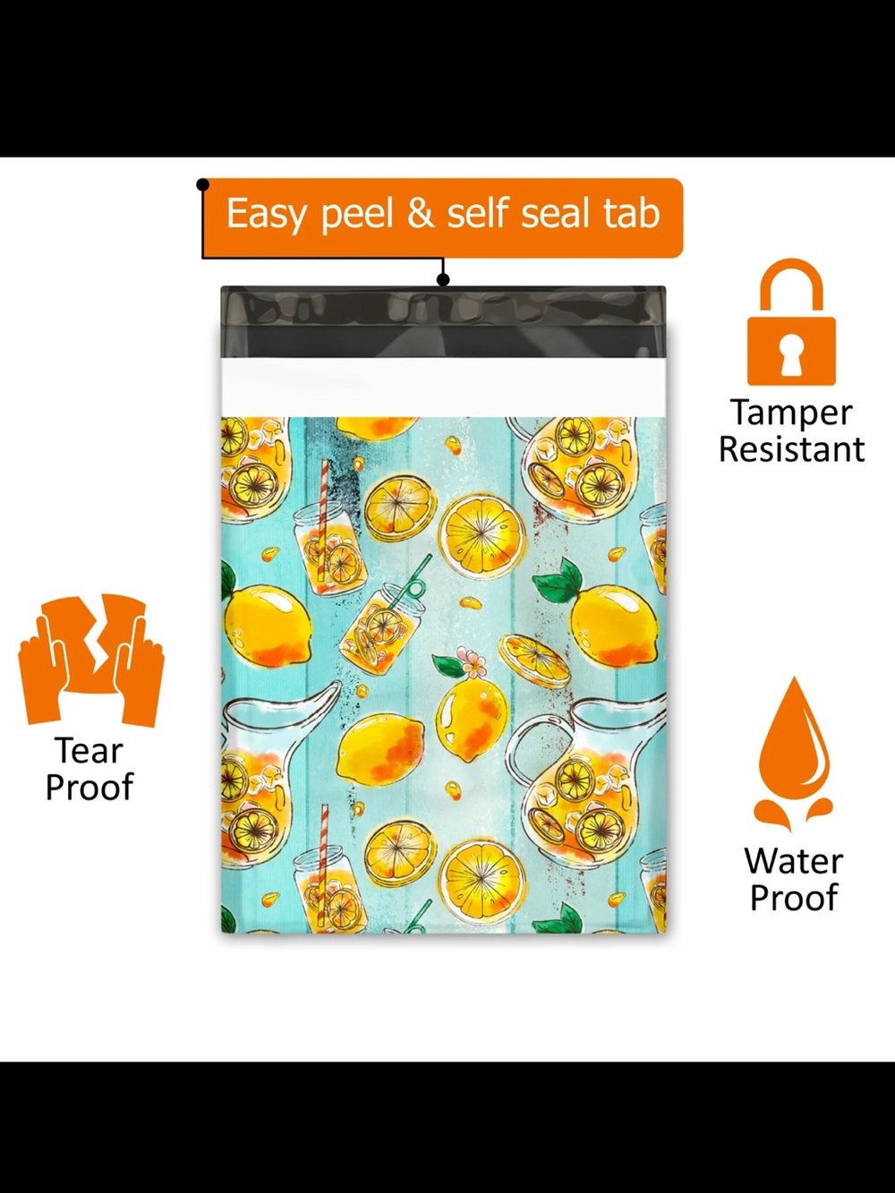 20 Lemonade Stand Summer Polymailers 10x13 | Shipping Bags | Boutique Packaging - Picture 5 of 5